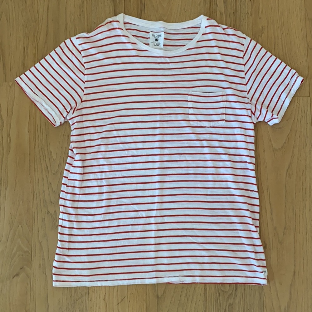 GLOBE Thin Dark Orange Stripe Tee